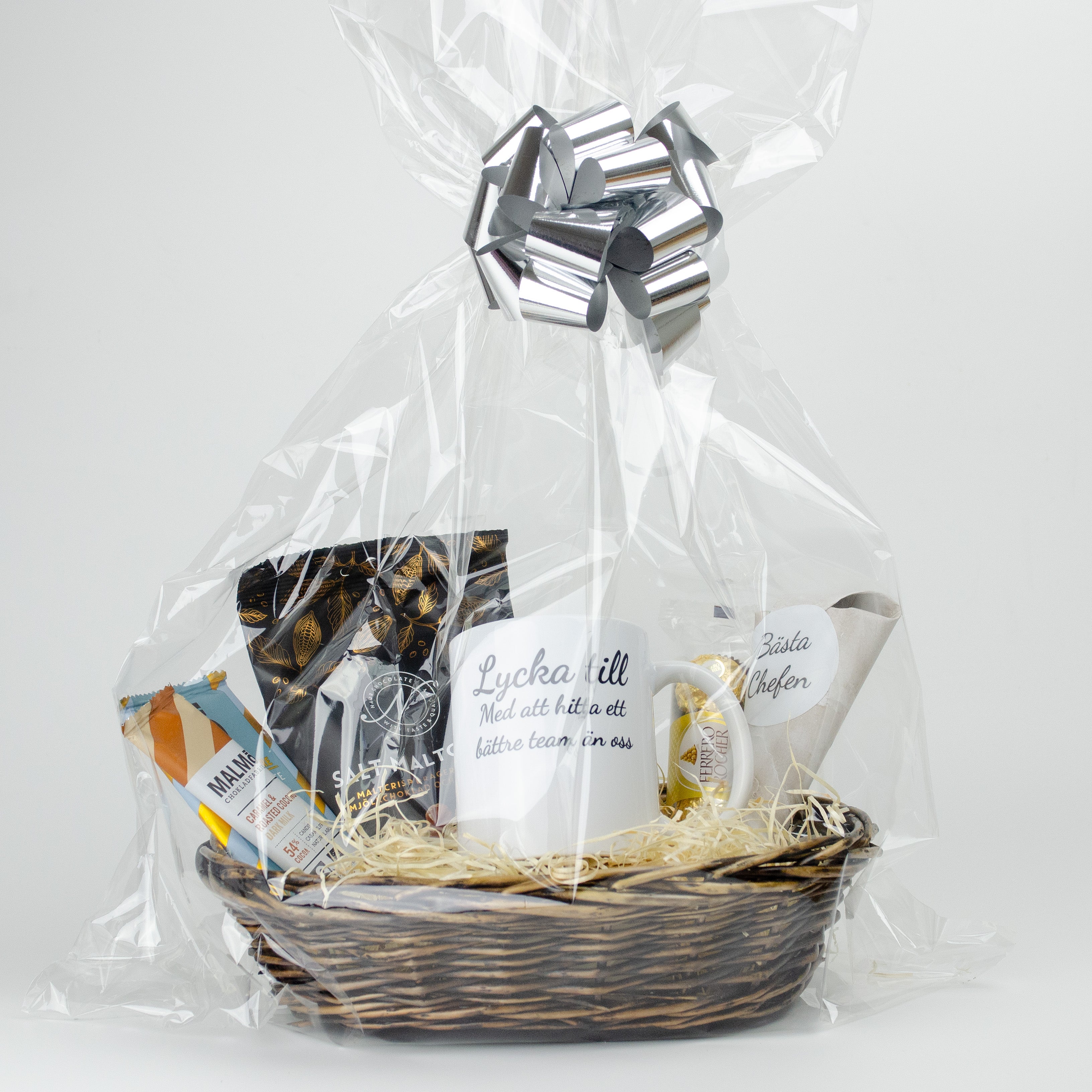 Present till chefen | Lycka till med att hitta ett bättre team än oss | Presentkorg