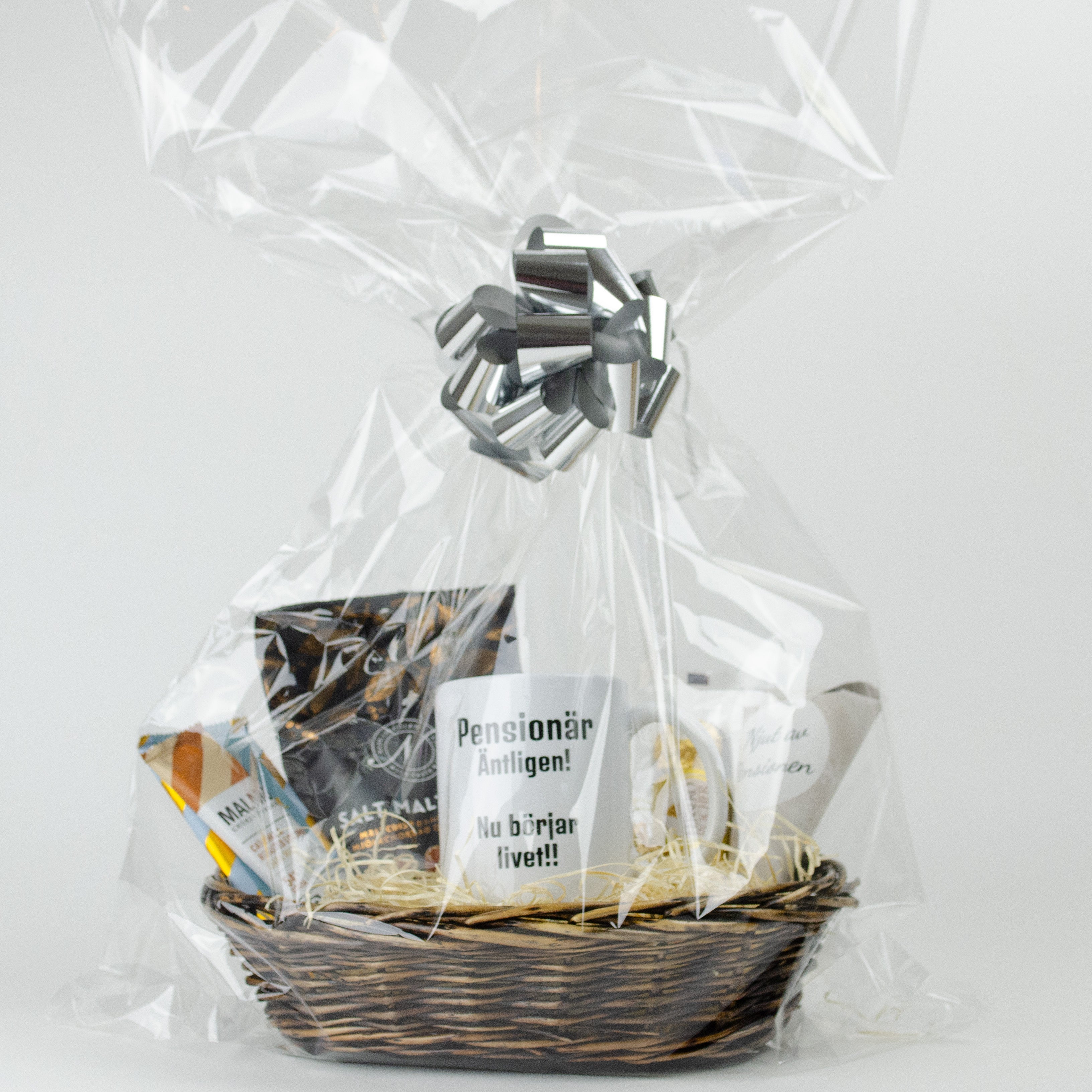Present till pensionär | Pensionär, äntligen , nu börjar livet | Presentkorg |