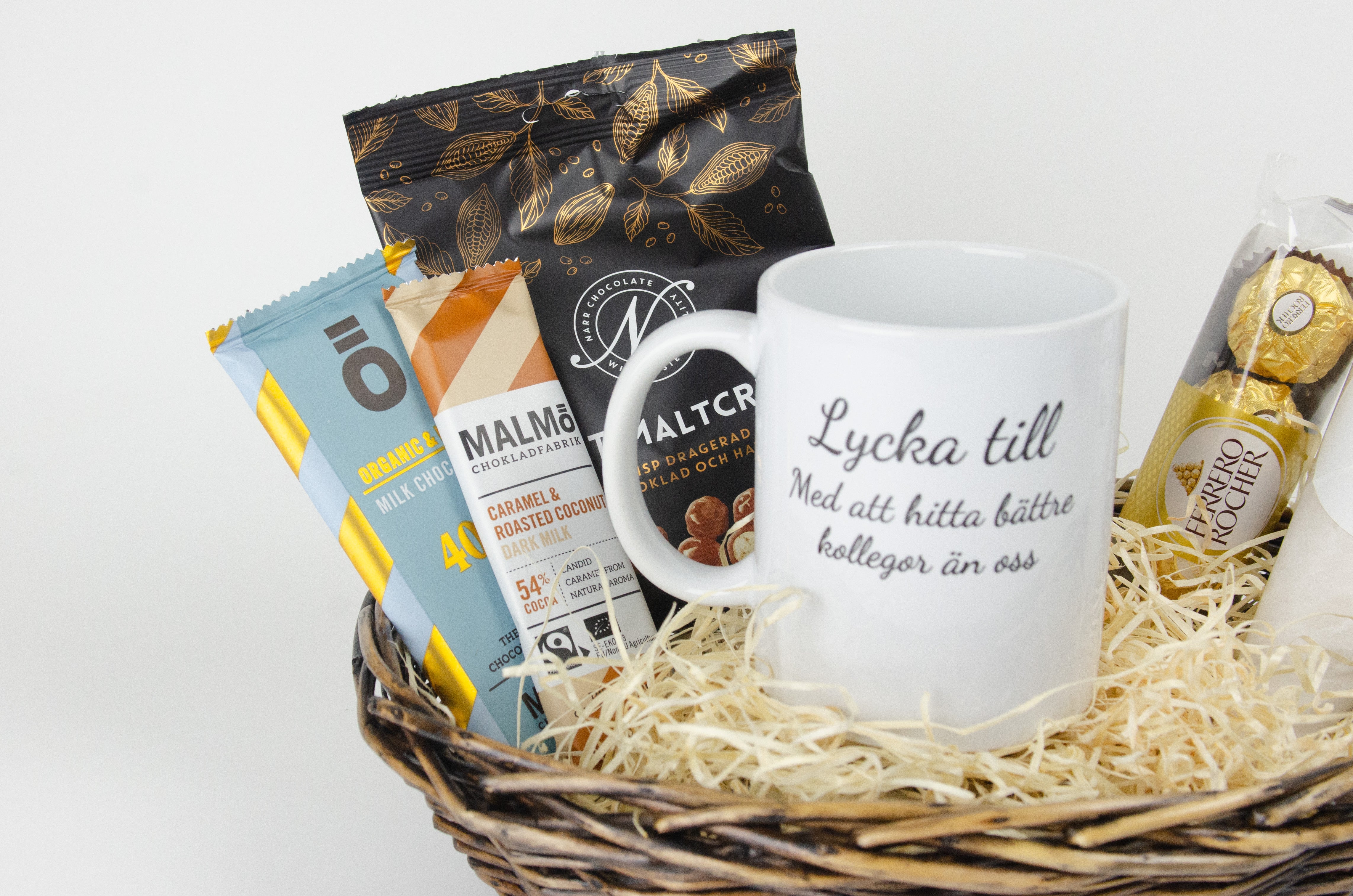Present till kollega | Lycka till med att hitta bättre kollegor än oss | Presentkorg |