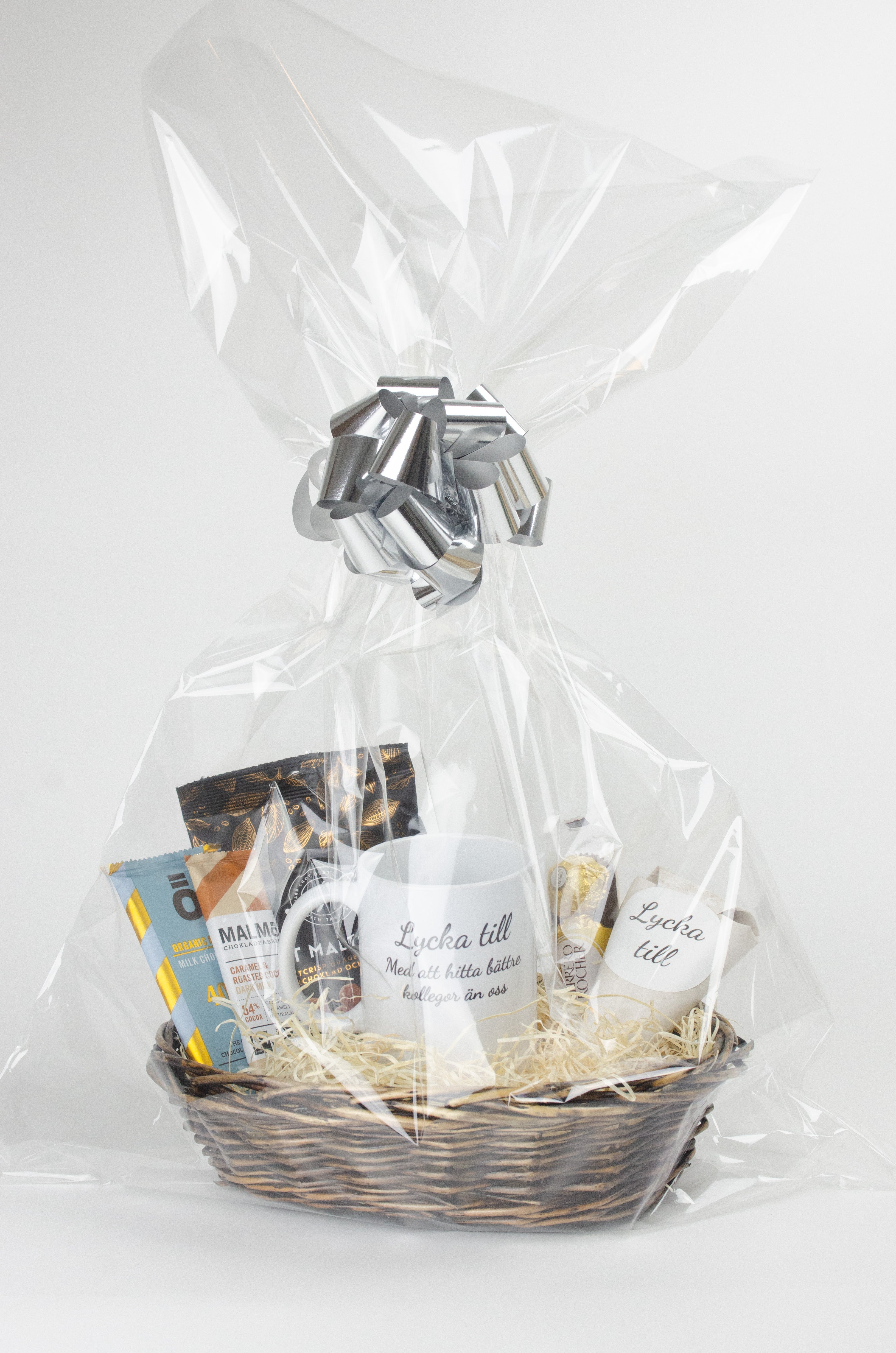 Present till kollega | Lycka till med att hitta bättre kollegor än oss | Presentkorg |