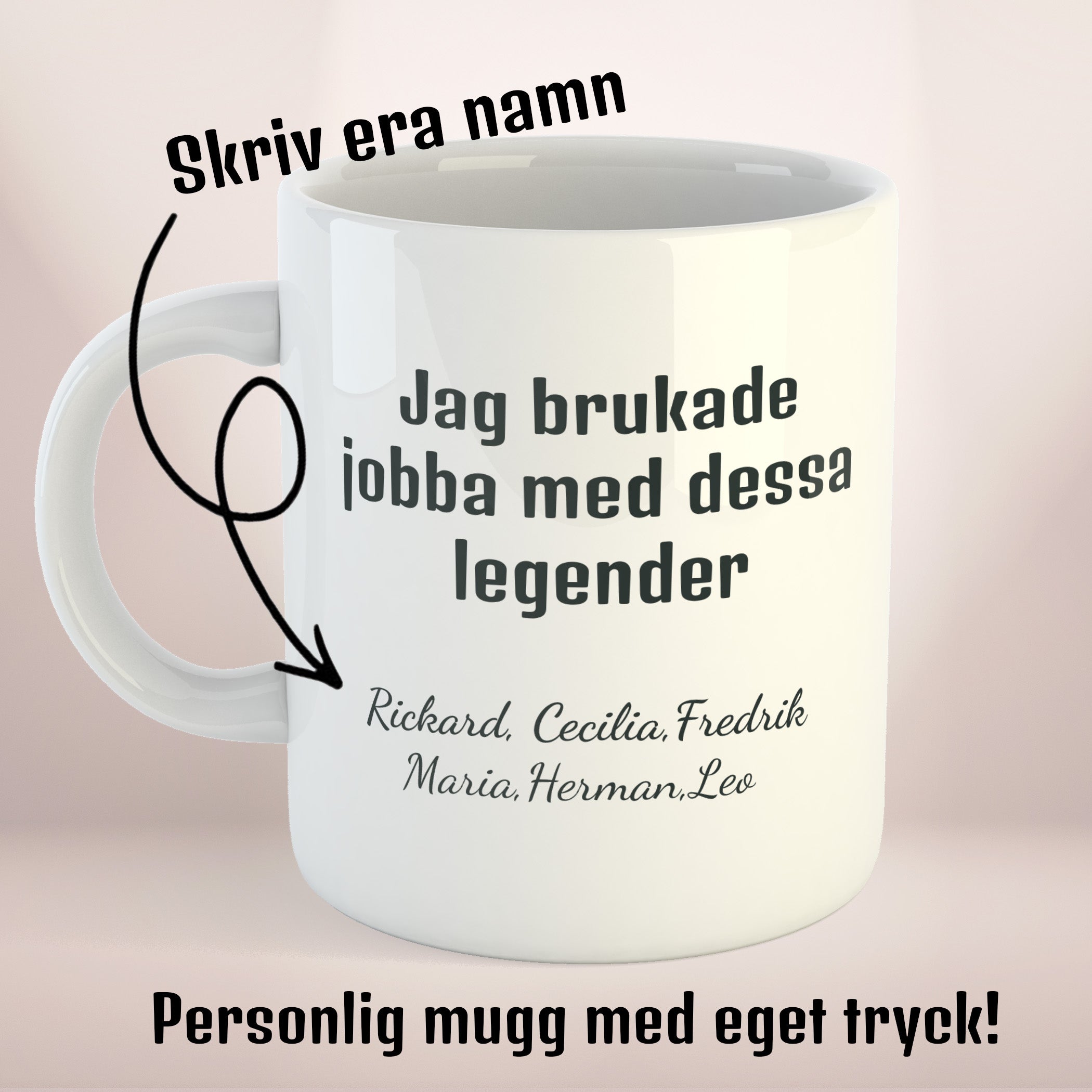 Jag brukade jobba med dessa legender | Personlig kaffekopp med eget tryck