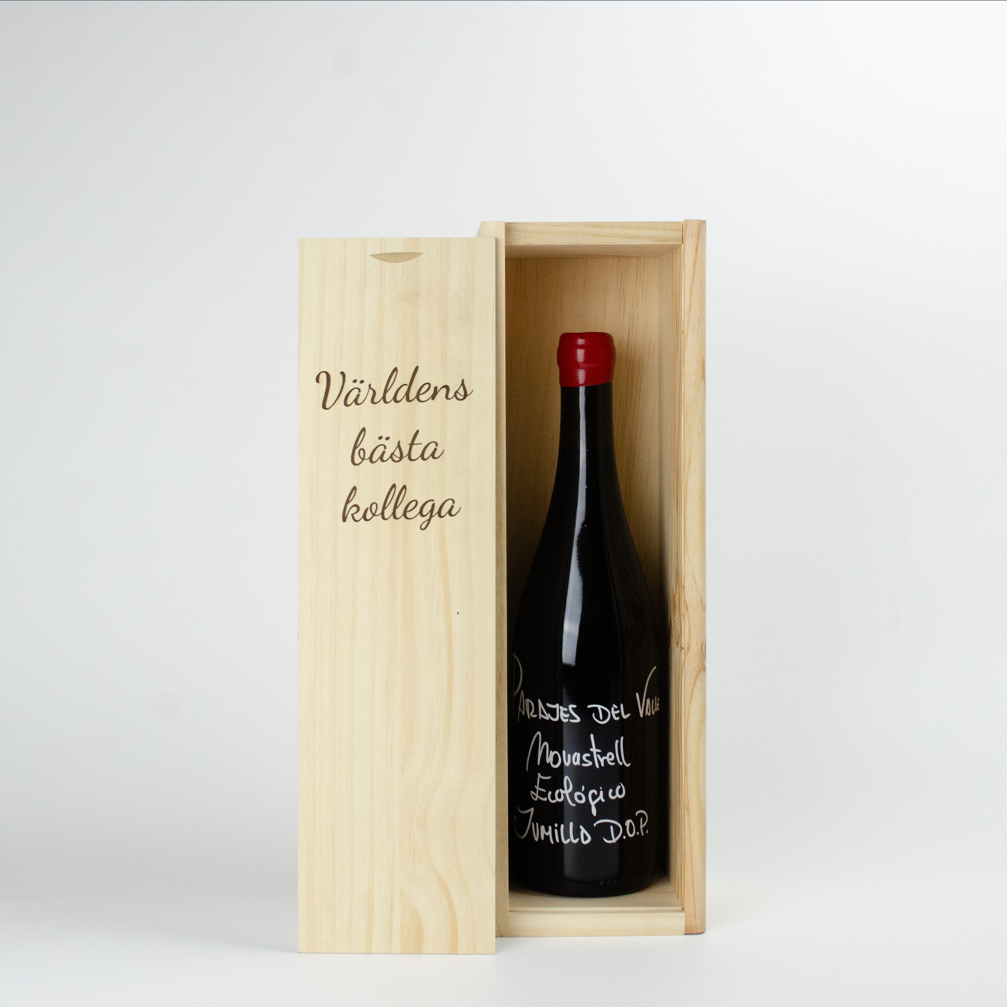 Present till kollega  | Vinlåda i trä | Världens bästa kollega
