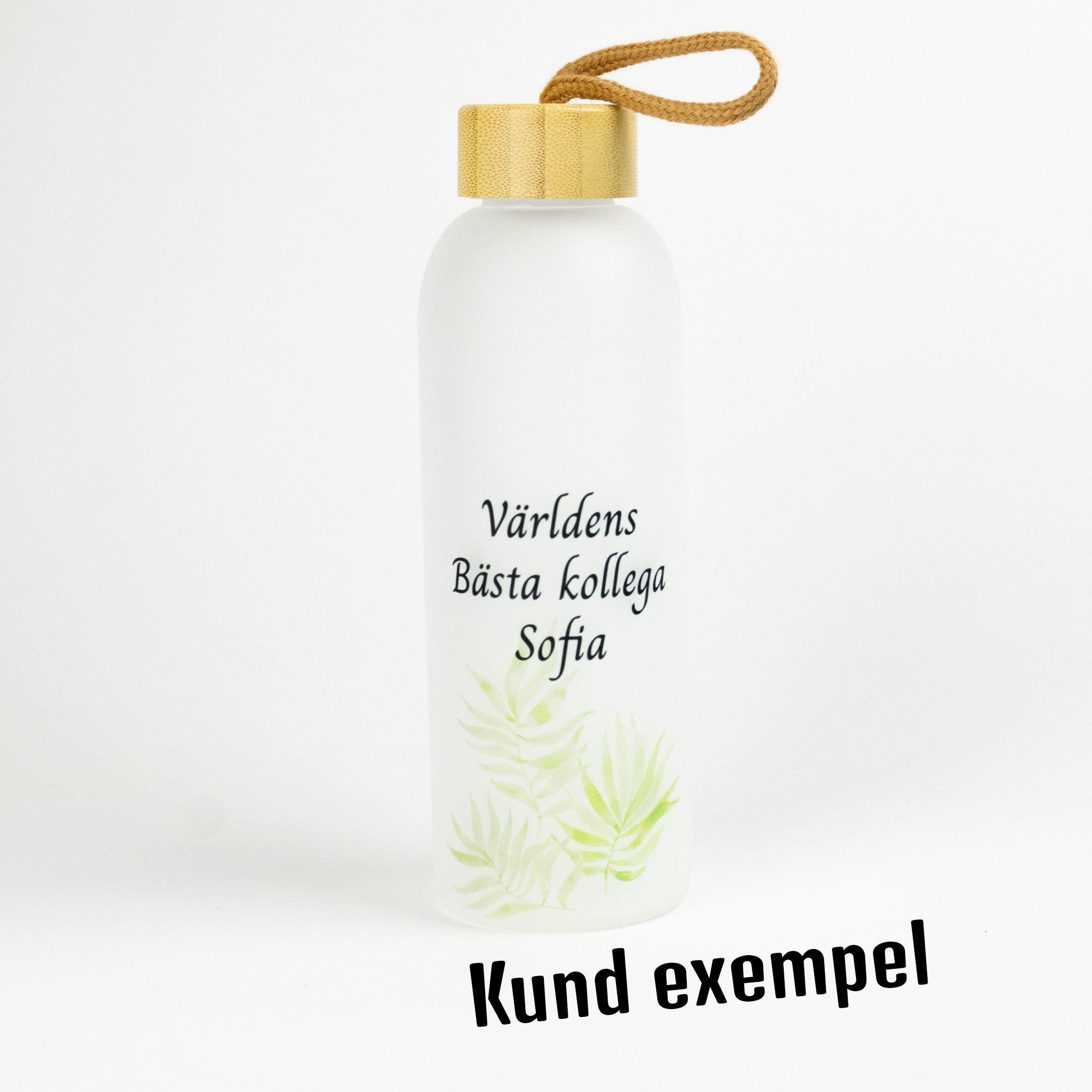 Världens bästa kollega | Personlig vattenflaska med eget tryck | Glasflaska | 750 ml