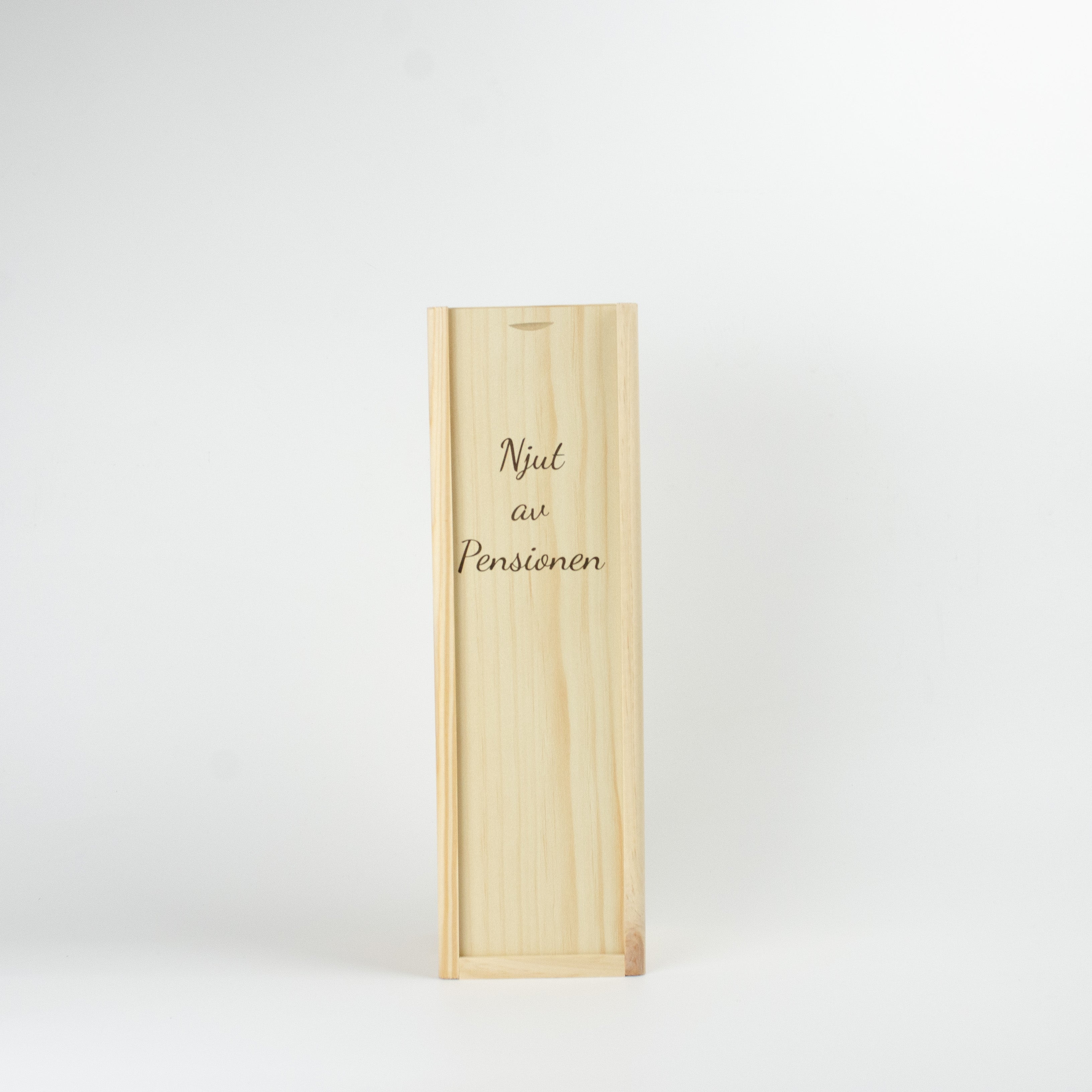 Present till pensionär | Vinlåda i trä | Njut av pensionen