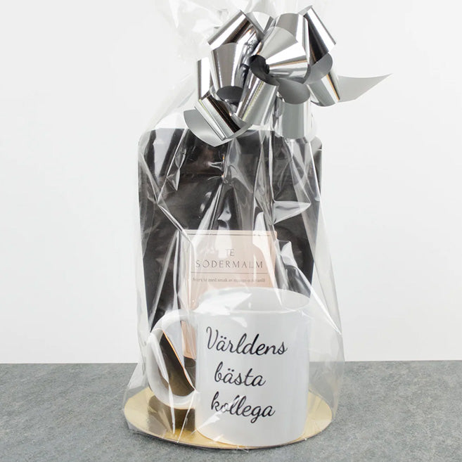 Världens bästa kollega | Tepresent kit med kopp | Presentkorg kollega