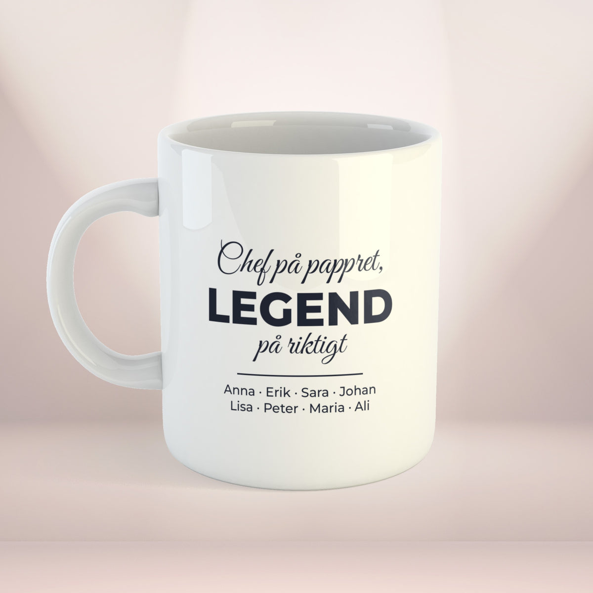Chef på pappret, legend på riktigt | Personlig kaffekopp med eget tryck