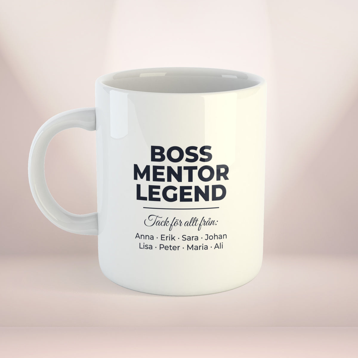 Boss, mentor, legend | Personlig kaffekopp med eget tryck