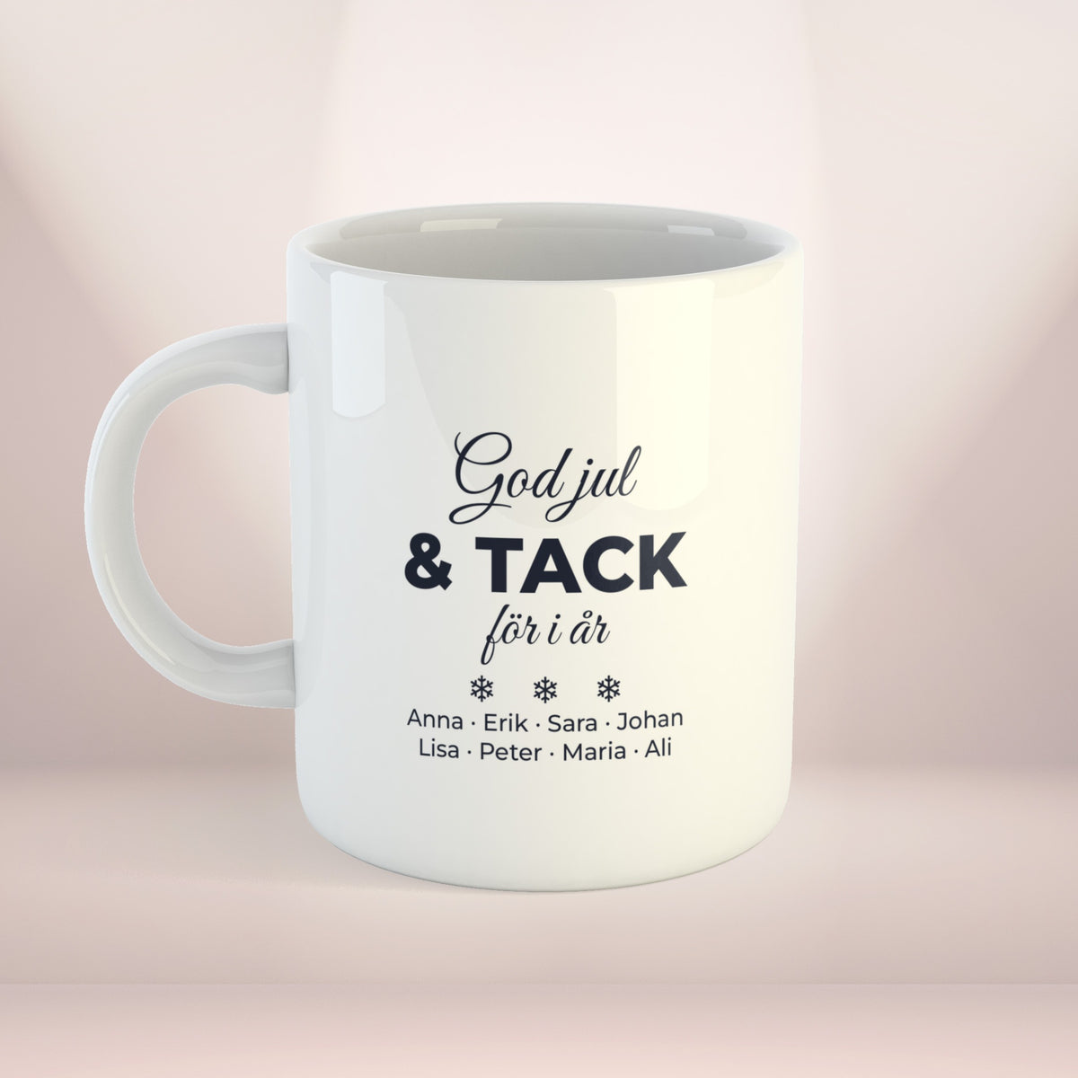 God jul & tack för i år | Personlig kaffekopp med eget tryck
