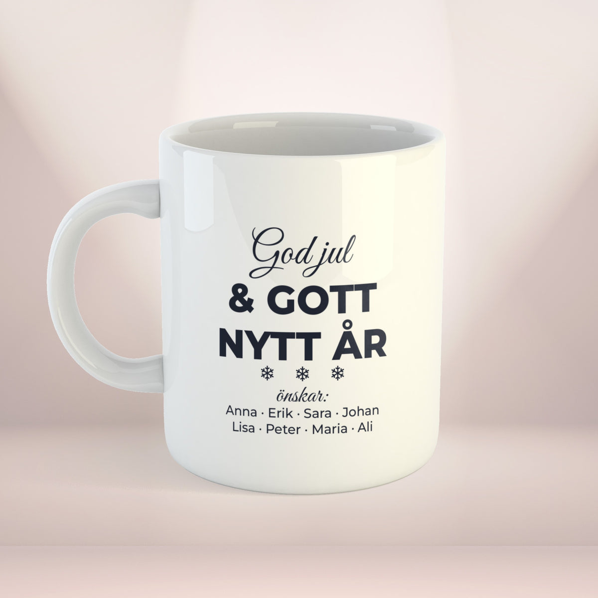 God jul & gott nytt år | Personlig kaffekopp med eget tryck