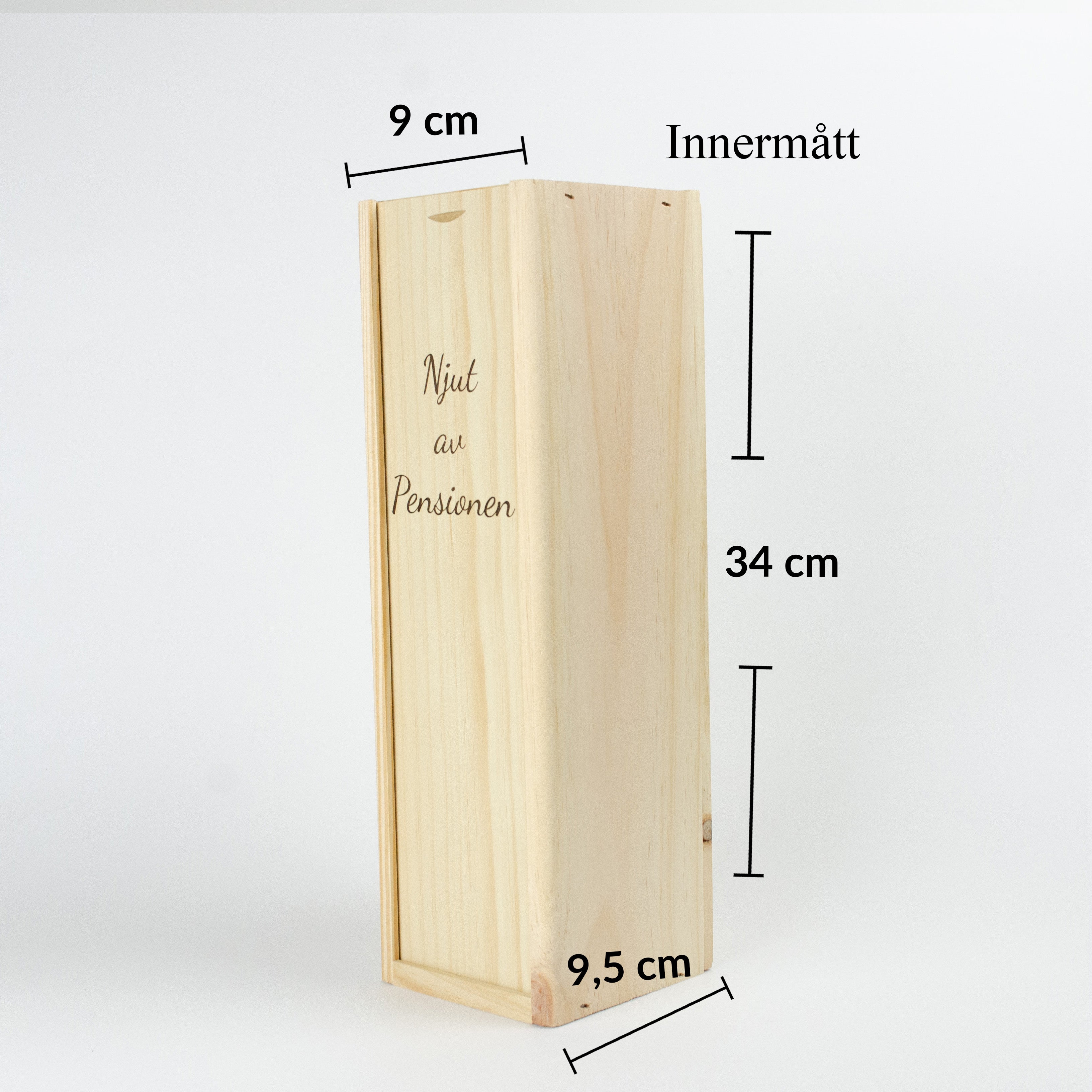 Present till pensionär | Vinlåda i trä | Njut av pensionen