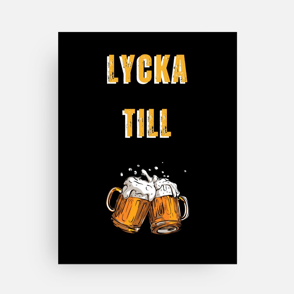 Avtackningskort till kollega | Lycka till | 14 x 11 cm