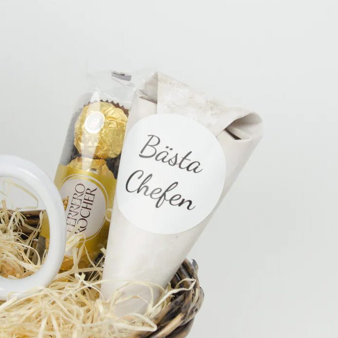 Present till chefen | Världens bästa chef | Presentkorg med eget tryck