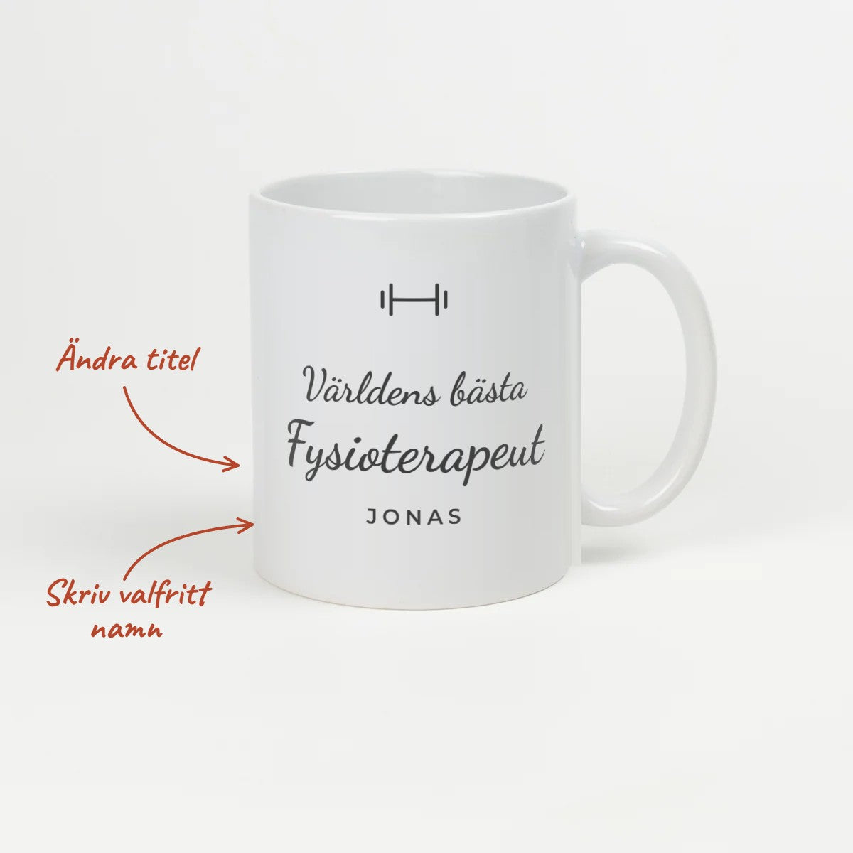 Kaffekopp Världens bästa fysioterapeut med namn
