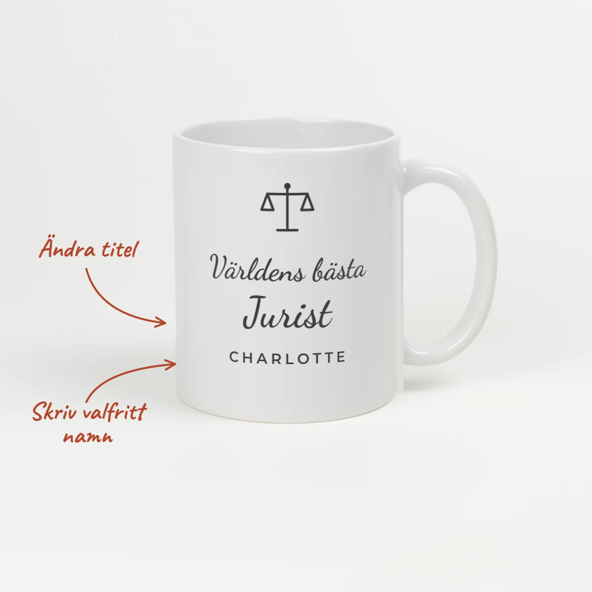 Kaffekopp Världens bästa jurist med namn