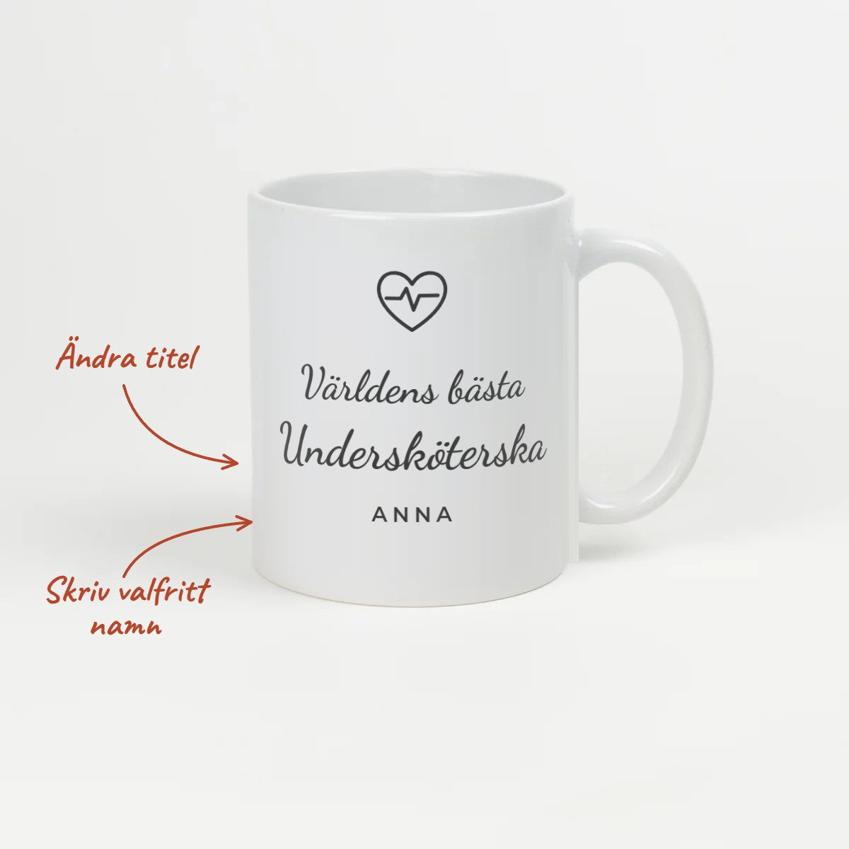 Kaffekopp Världens bästa undersköterska med namn