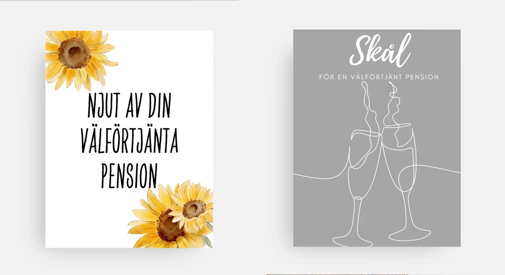 Avtackningspresent till pensionär