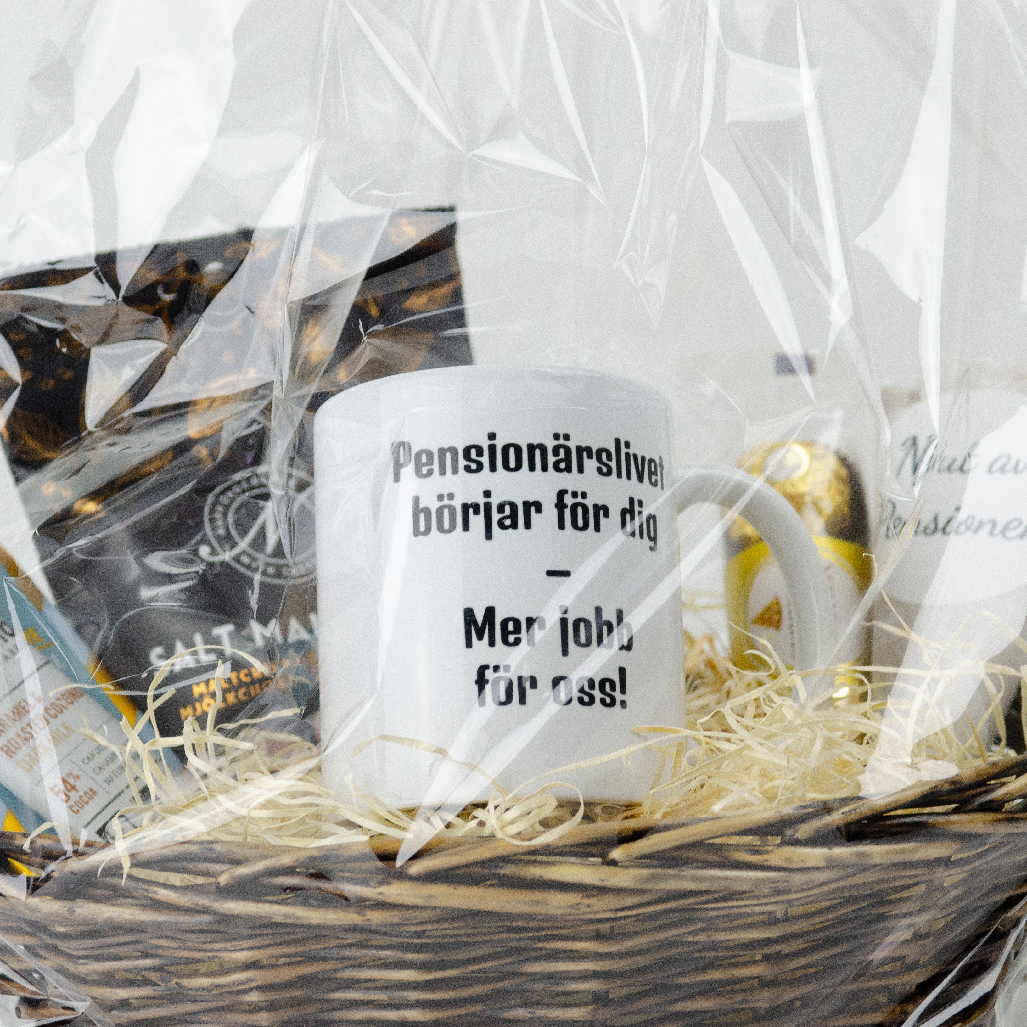 Present till pensionär |  Pensionärslivet börjar för dig, mer jobb för oss | Presentkorg |