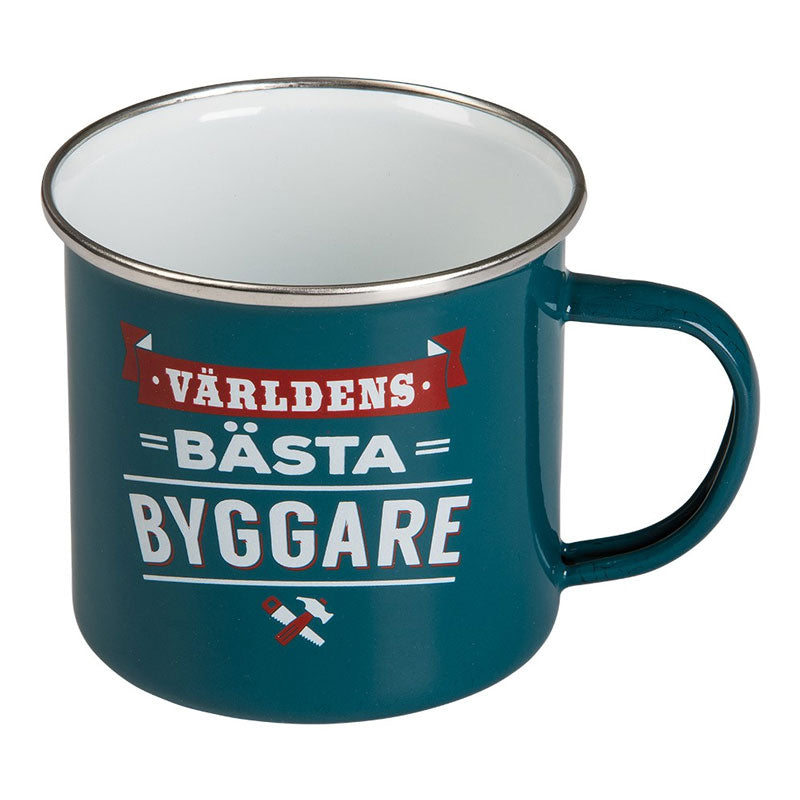 Metall mugg - Världens bästa byggare