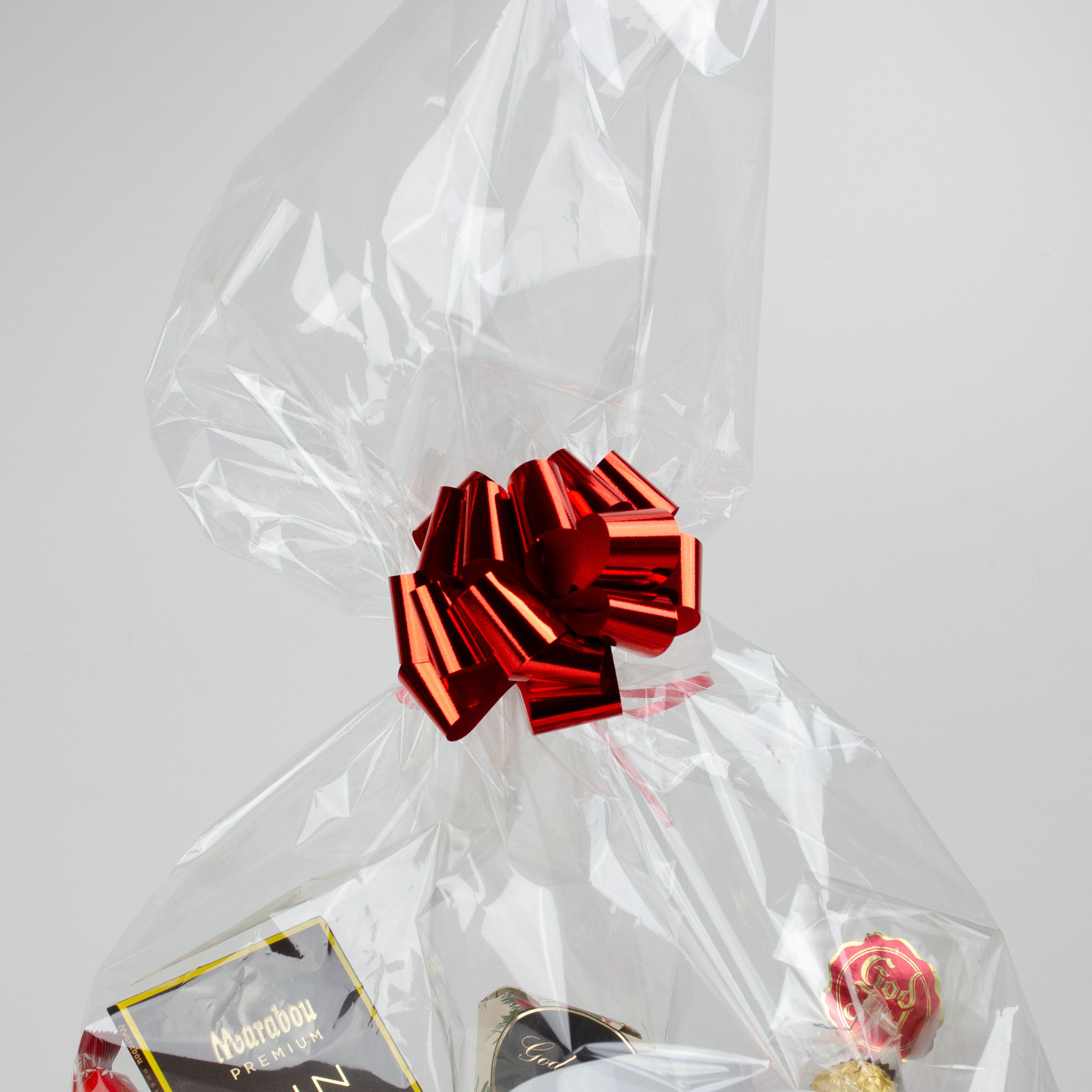 Julklapp till kollega | Blommig bokstav | Presentkorg med eget tryck