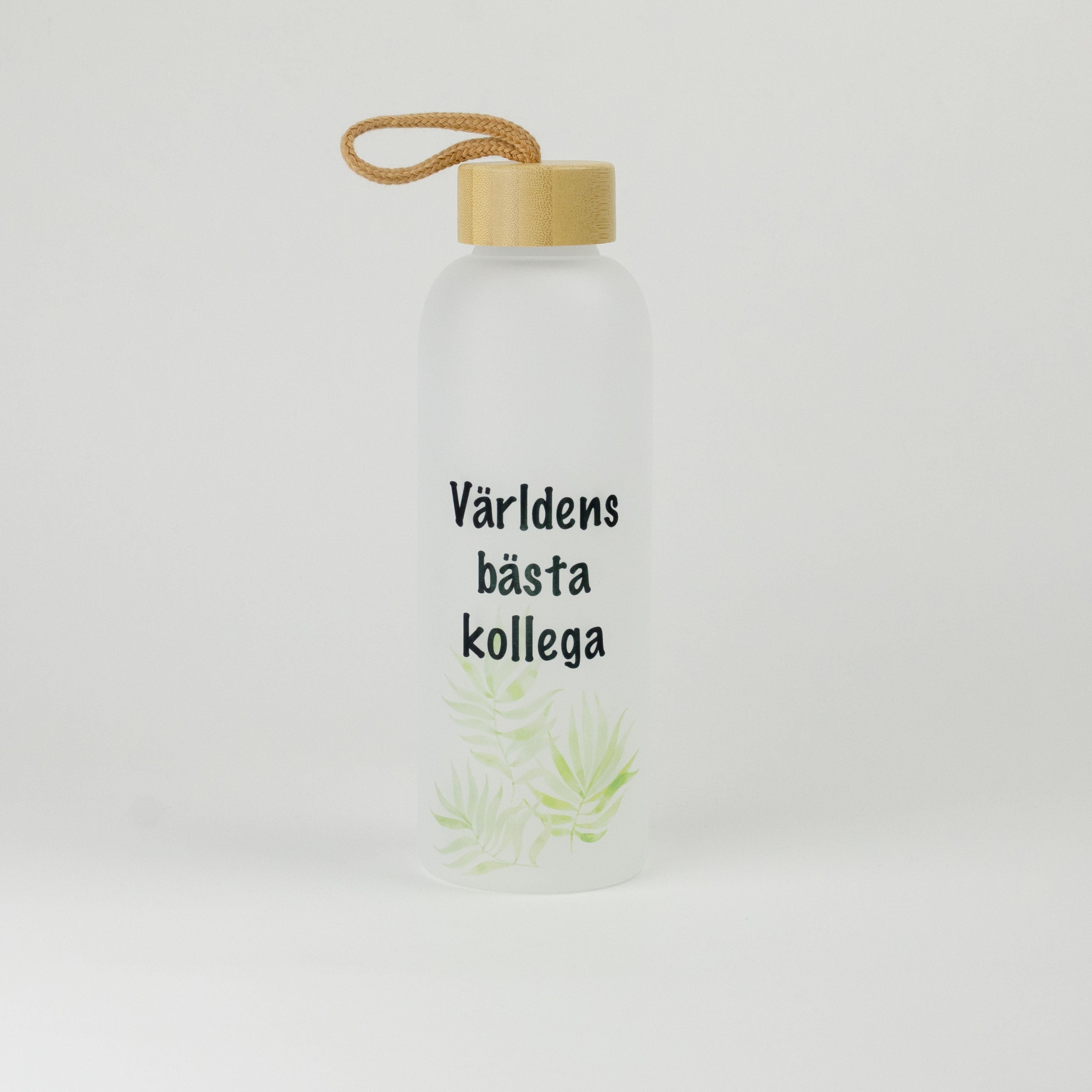 Vattenflaska till kollega | Världens bästa kollega | Glasflaska | 750 ml