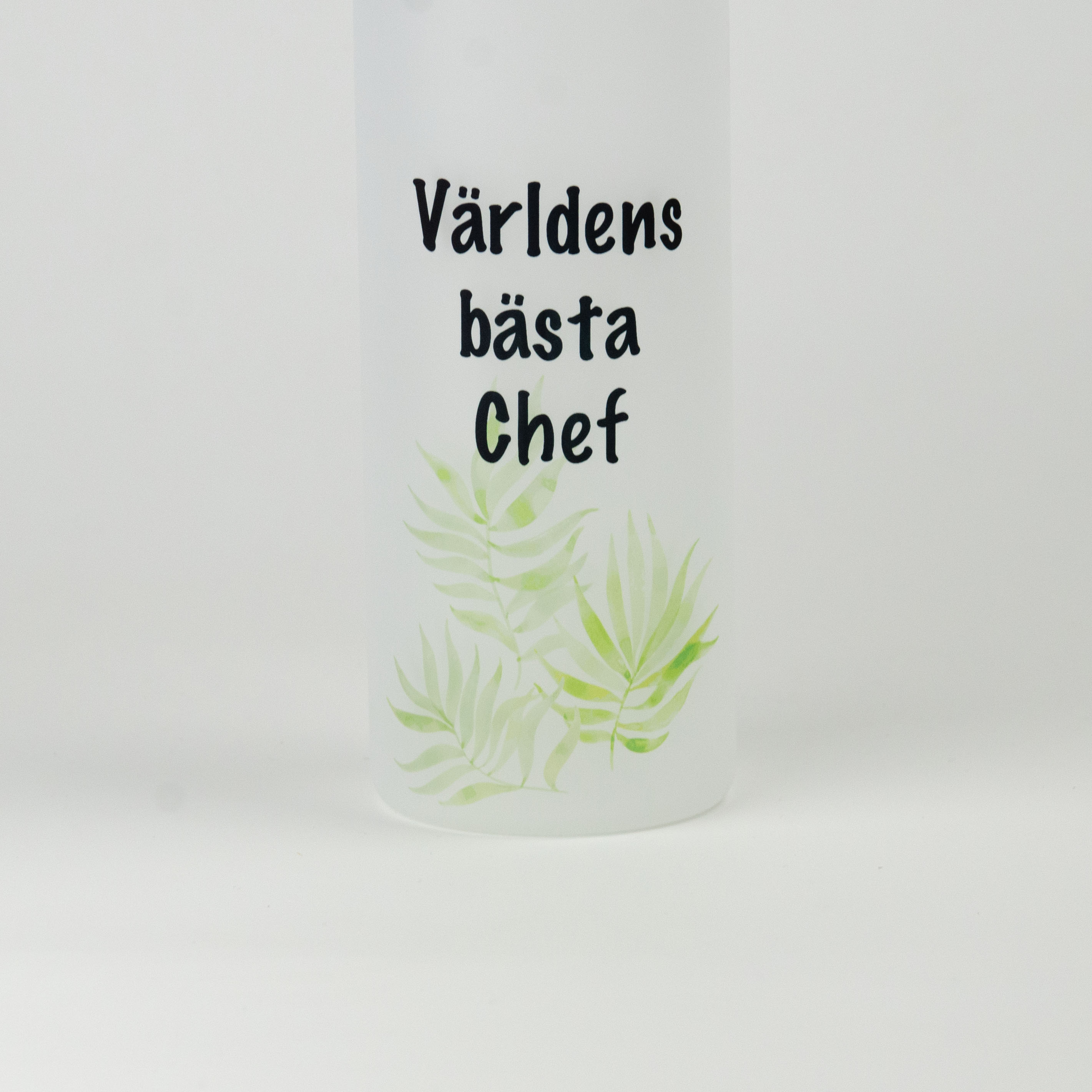 Vattenflaska till kollega | Världens bästa chef | Glasflaska | 750 ml