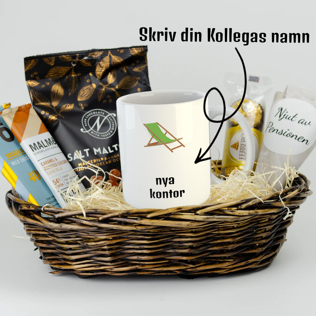 Present till pensionär |  Ditt nya kontor | Presentkorg med eget tryck