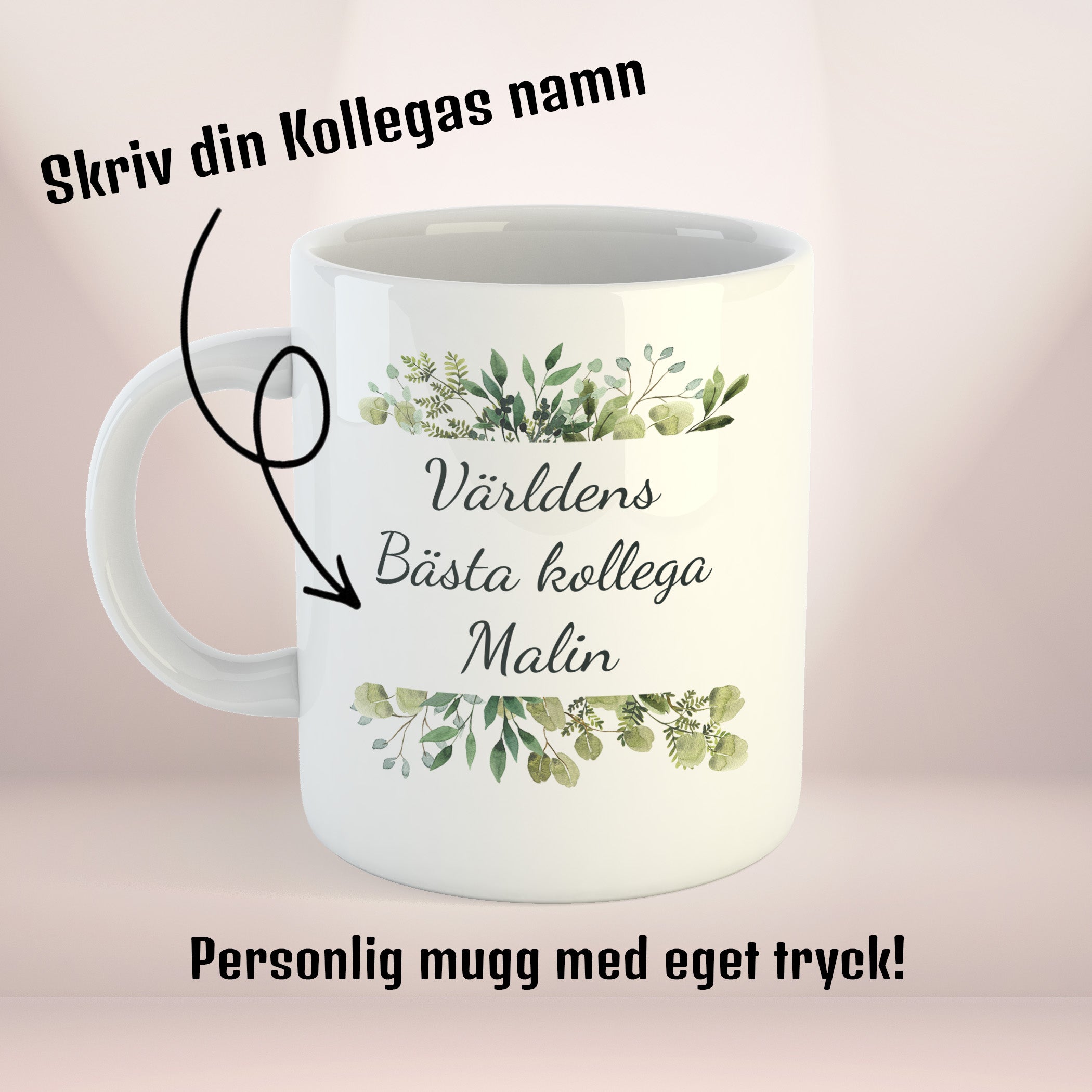 Personlig mugg med eget tryck | Världens bästa kollega