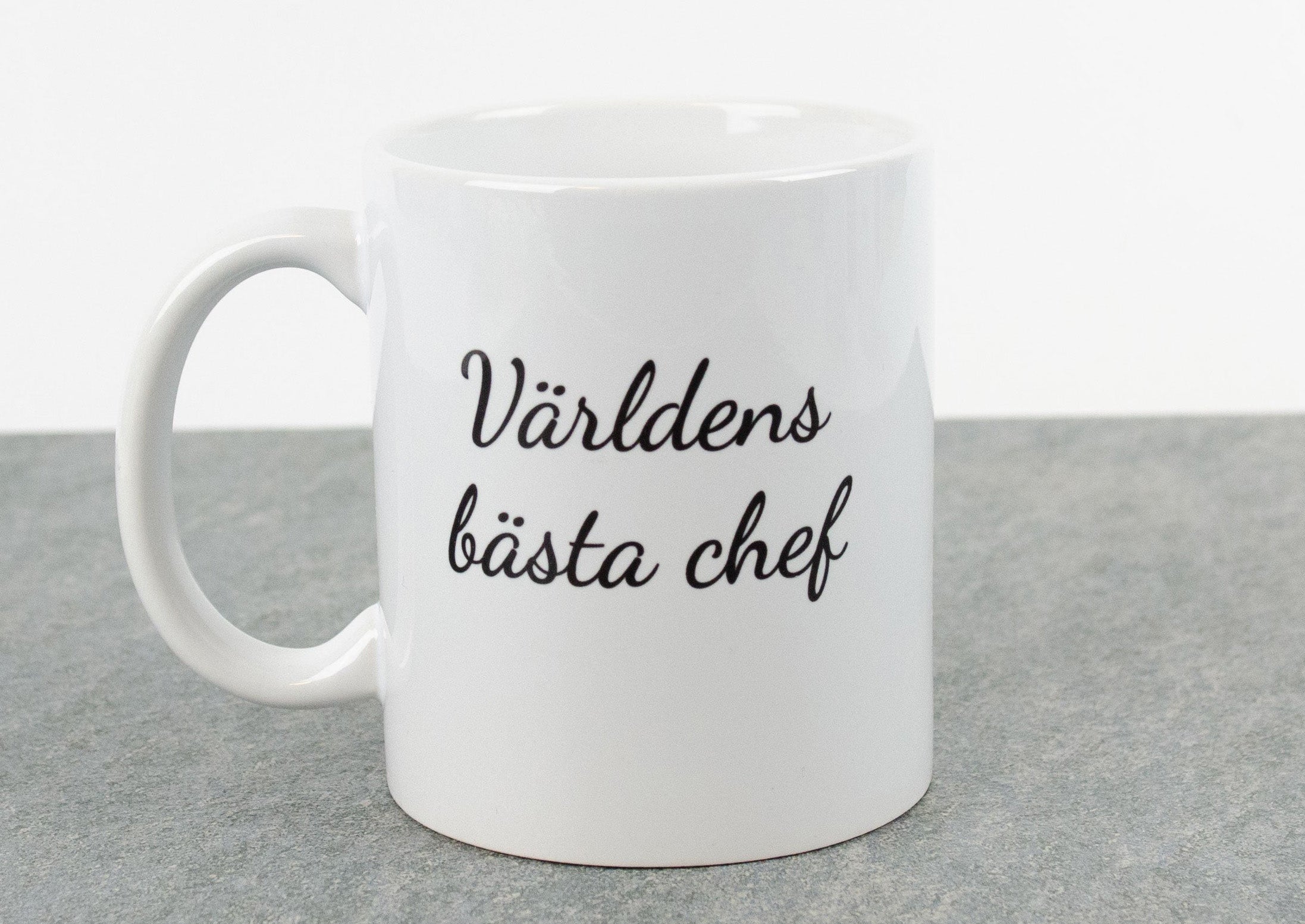 Present till kollega "Världens bästa chef" kaffekopp