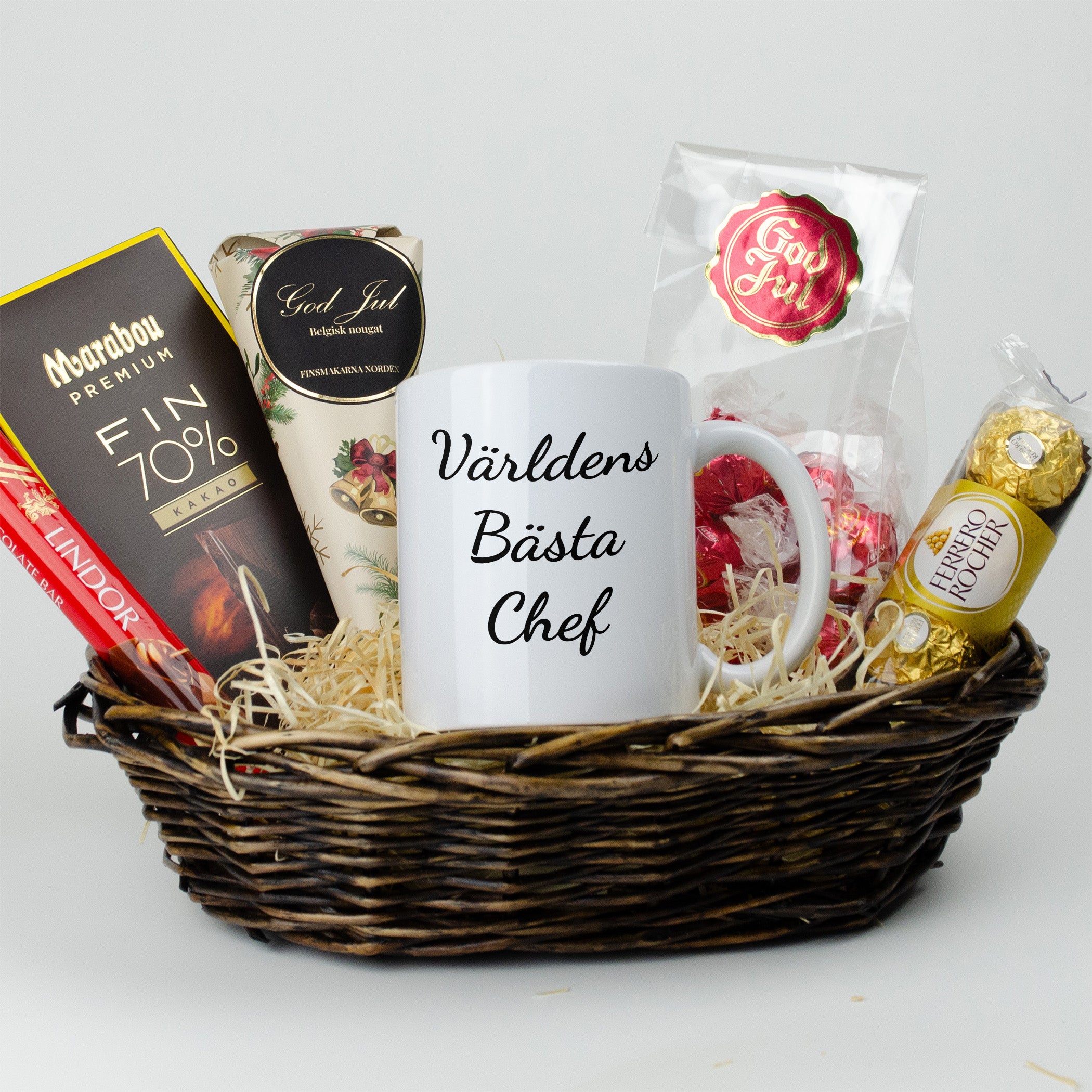 Julklapp till chef | Världens bästa chef | Presentkorg jul tema