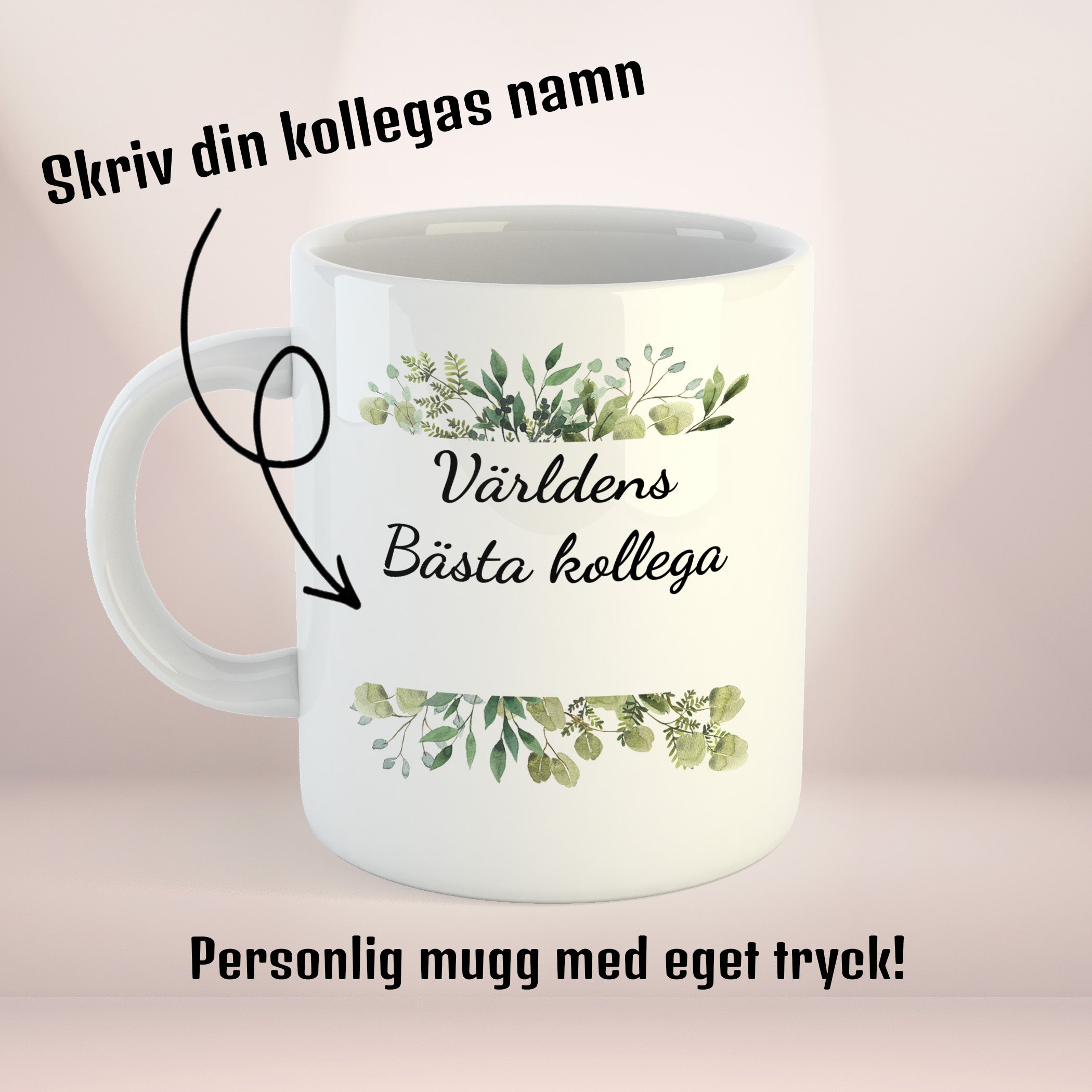 Personlig mugg med eget tryck | Världens bästa kollega