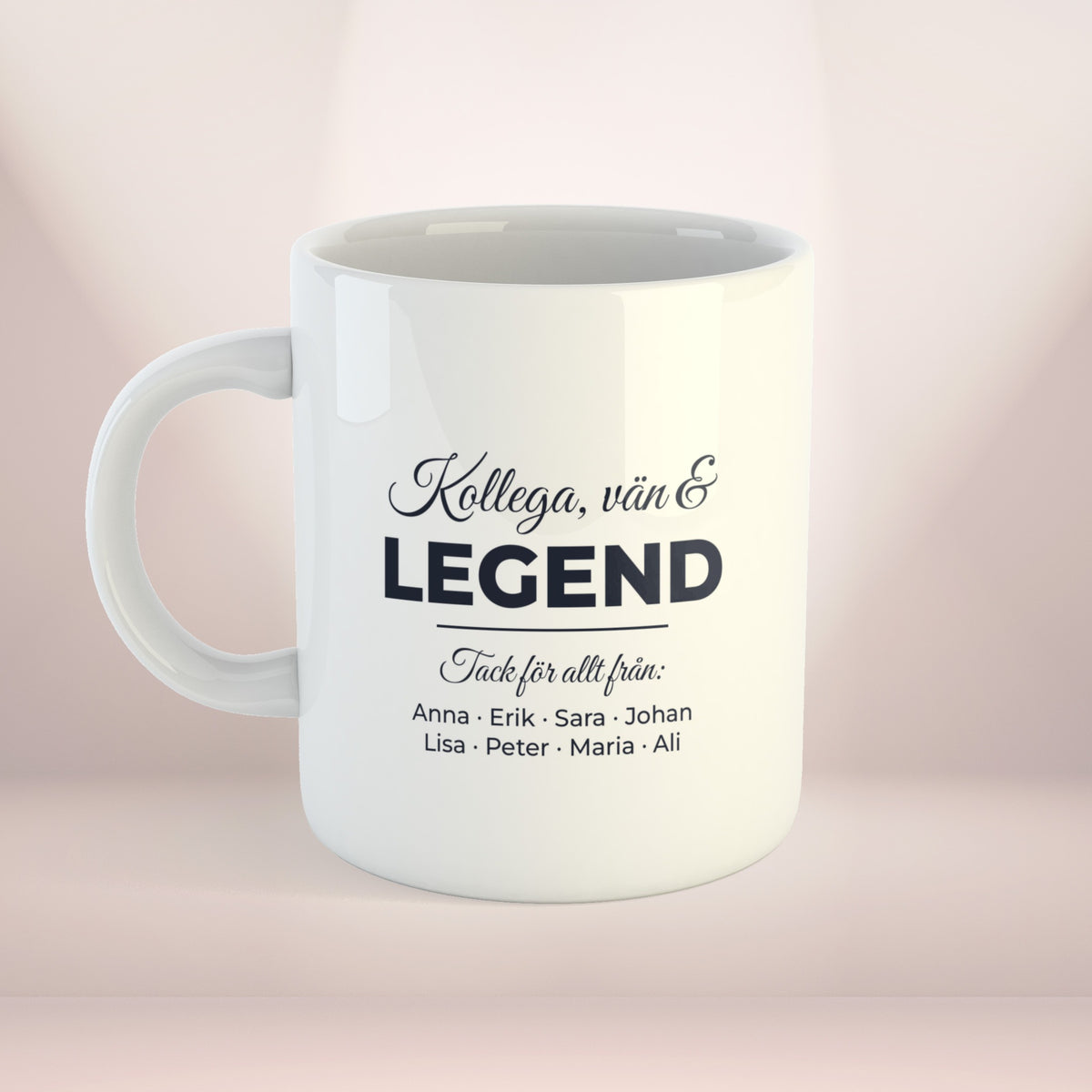 Kollega, vän & legend | Personlig kaffekopp med eget tryck