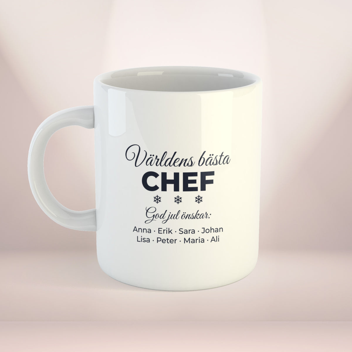 Världens bästa chef – God jul | Personlig kaffekopp med eget tryck