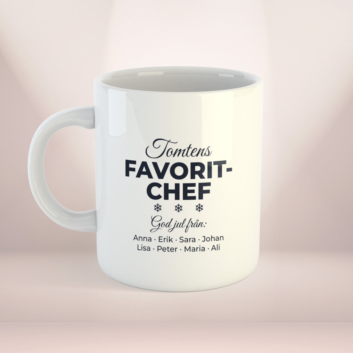 Tomtens favoritchef | Personlig kaffekopp med eget tryck