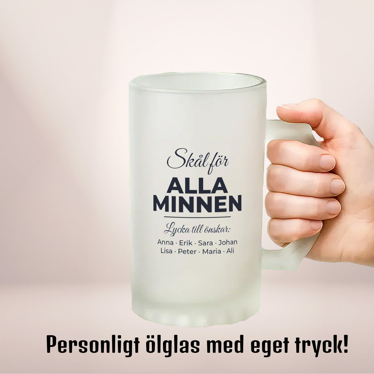 Skål för alla minnen | Ölglas med eget tryck