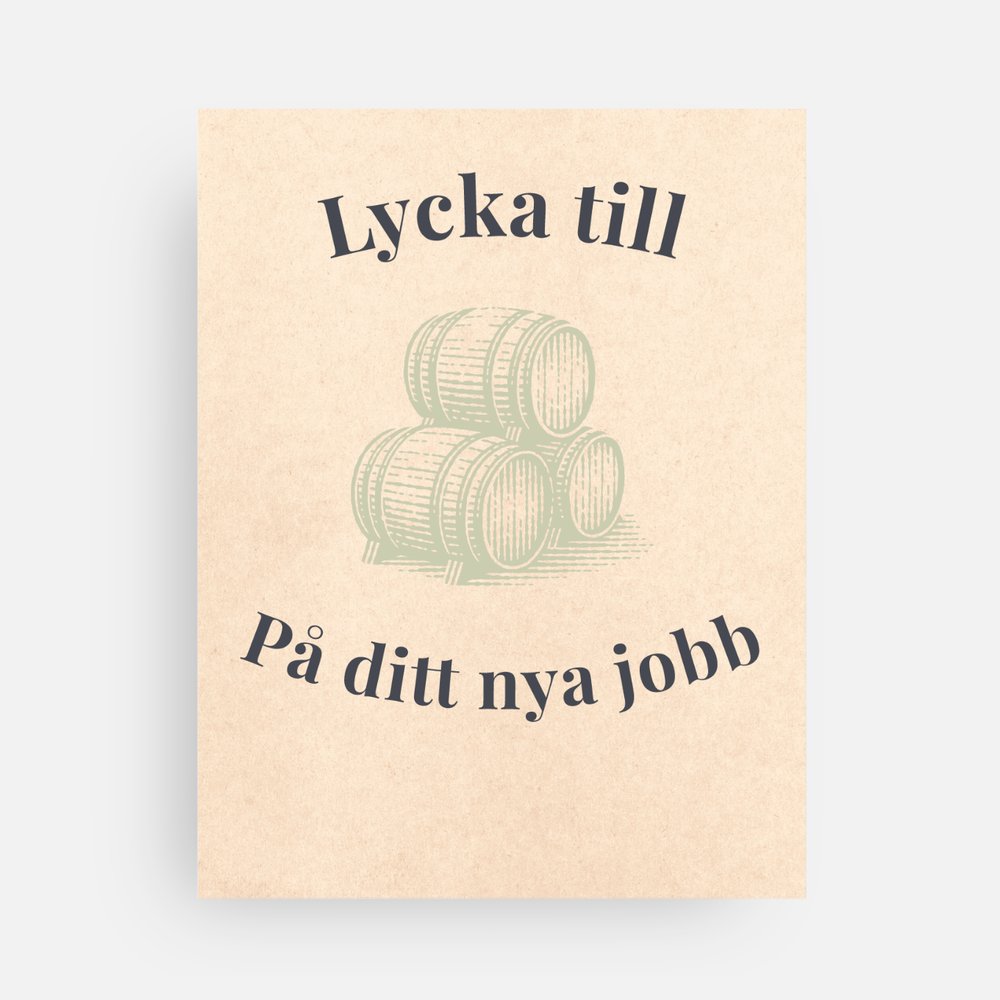 Kort till avtackning Kollega  " Lycka till "  13,9 x 10,7 cm