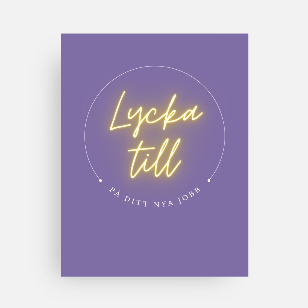 Kort till avtackning kollega " Lycka till , på ditt nya jobb"  13,9 x 10,7 cm