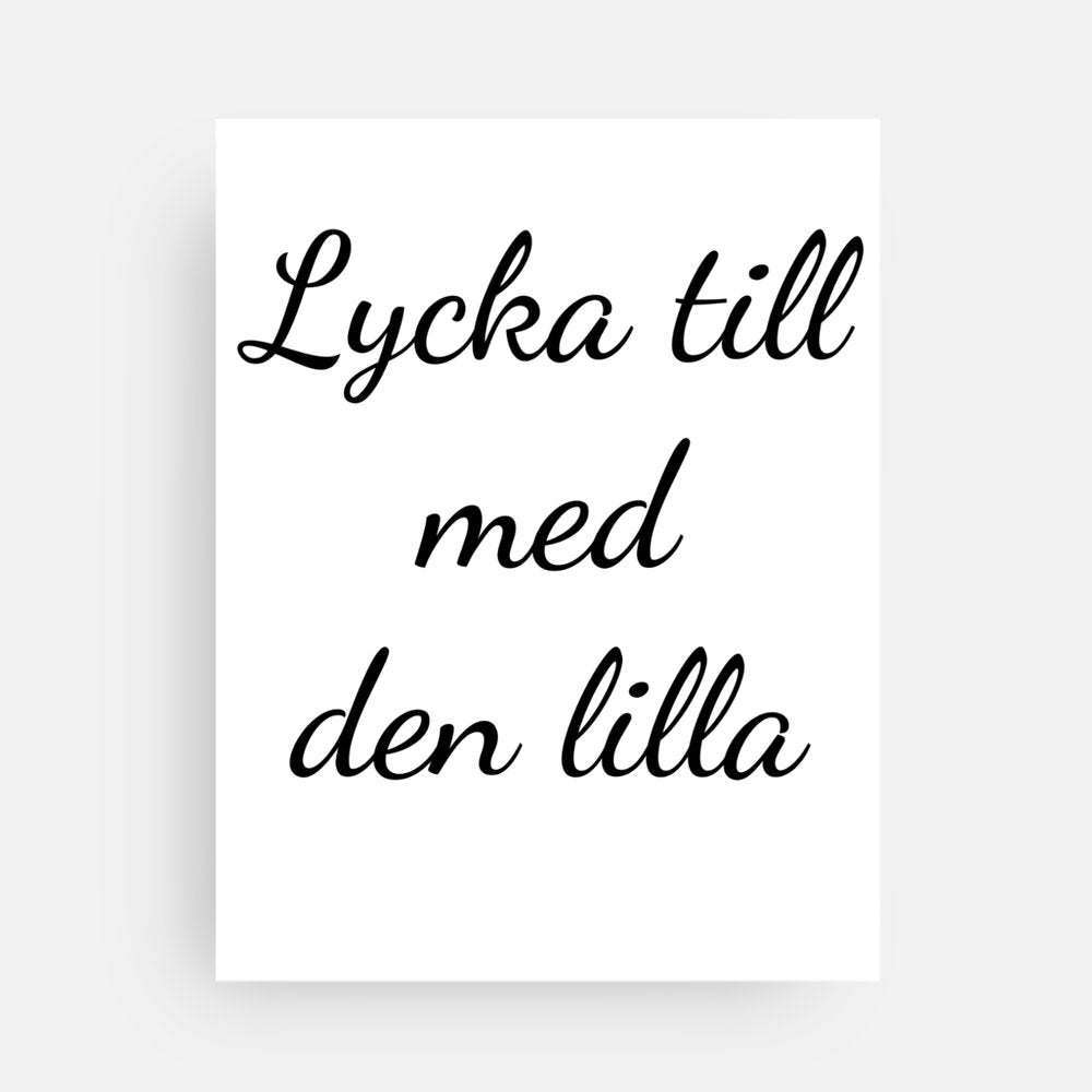 Kort till avtackning kollega " Lycka till med den lilla"  13,9 x 10,7 cm