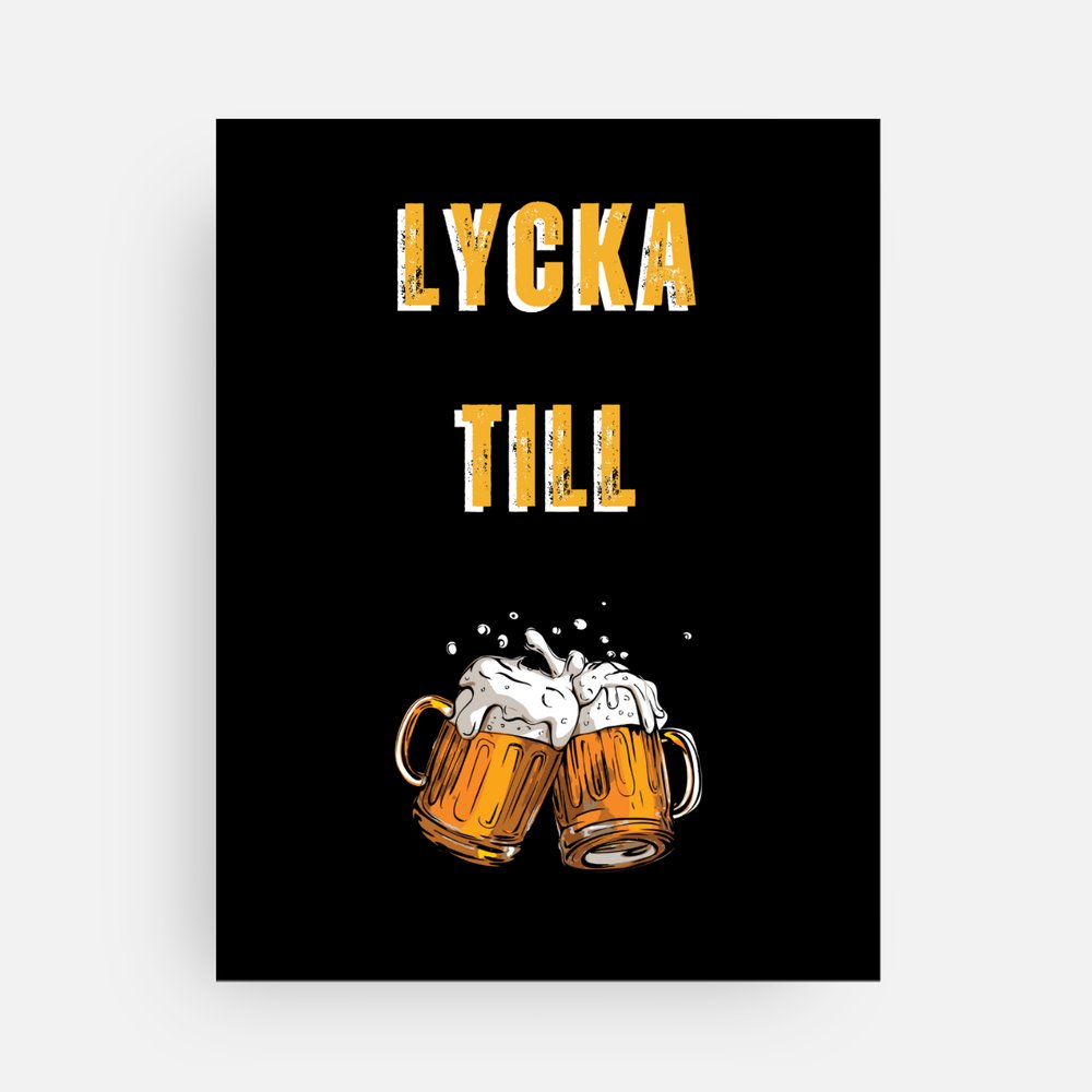 Kort till avtackning kollega " Lycka till"  13,9 x 10,7 cm