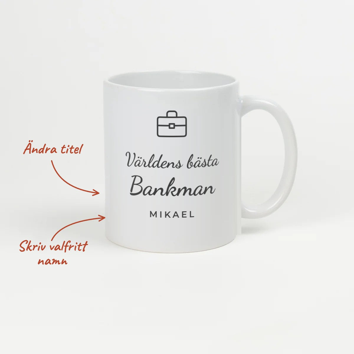 Kaffekopp Världens bästa bankman med namn