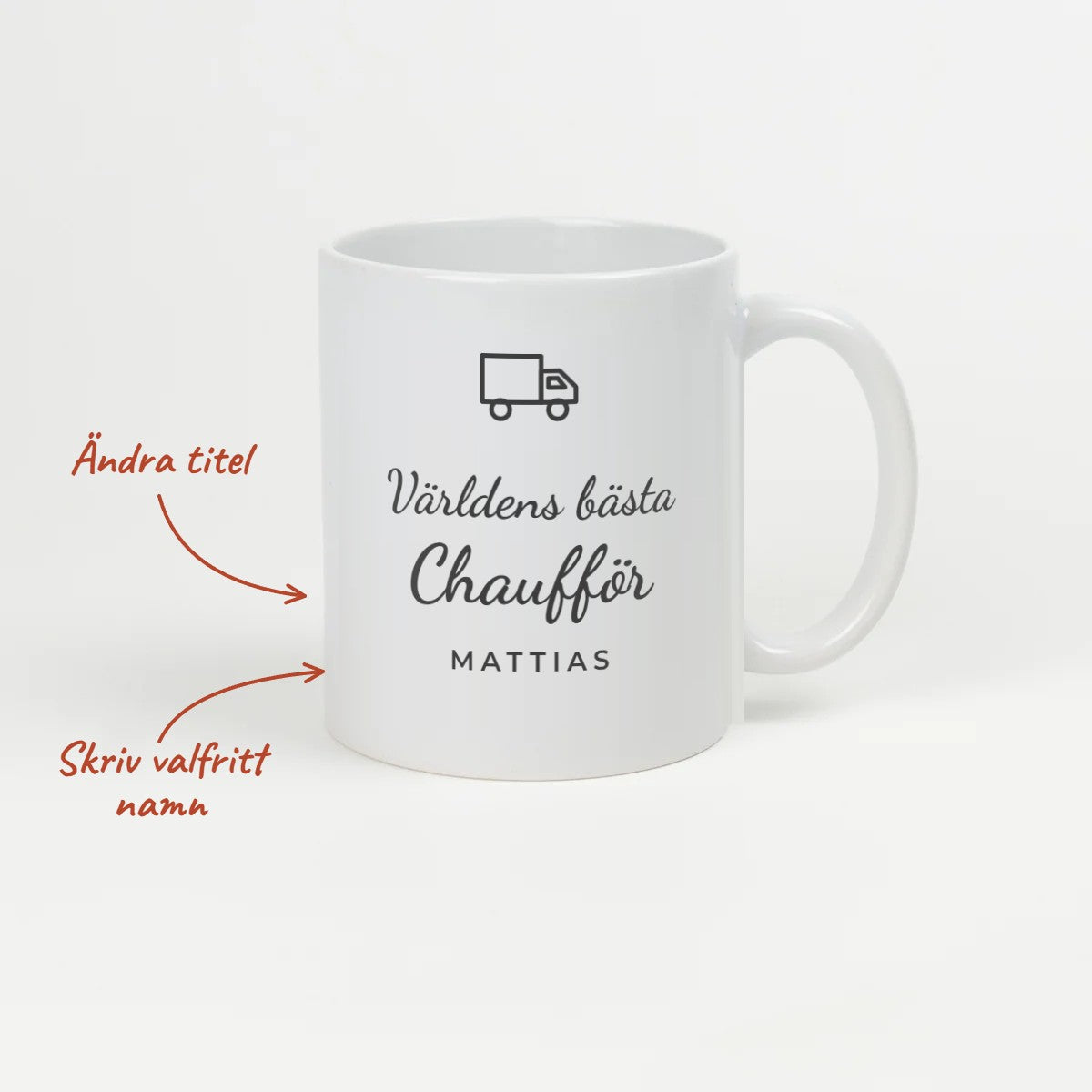 Kaffekopp Världens bästa chaufför med namn