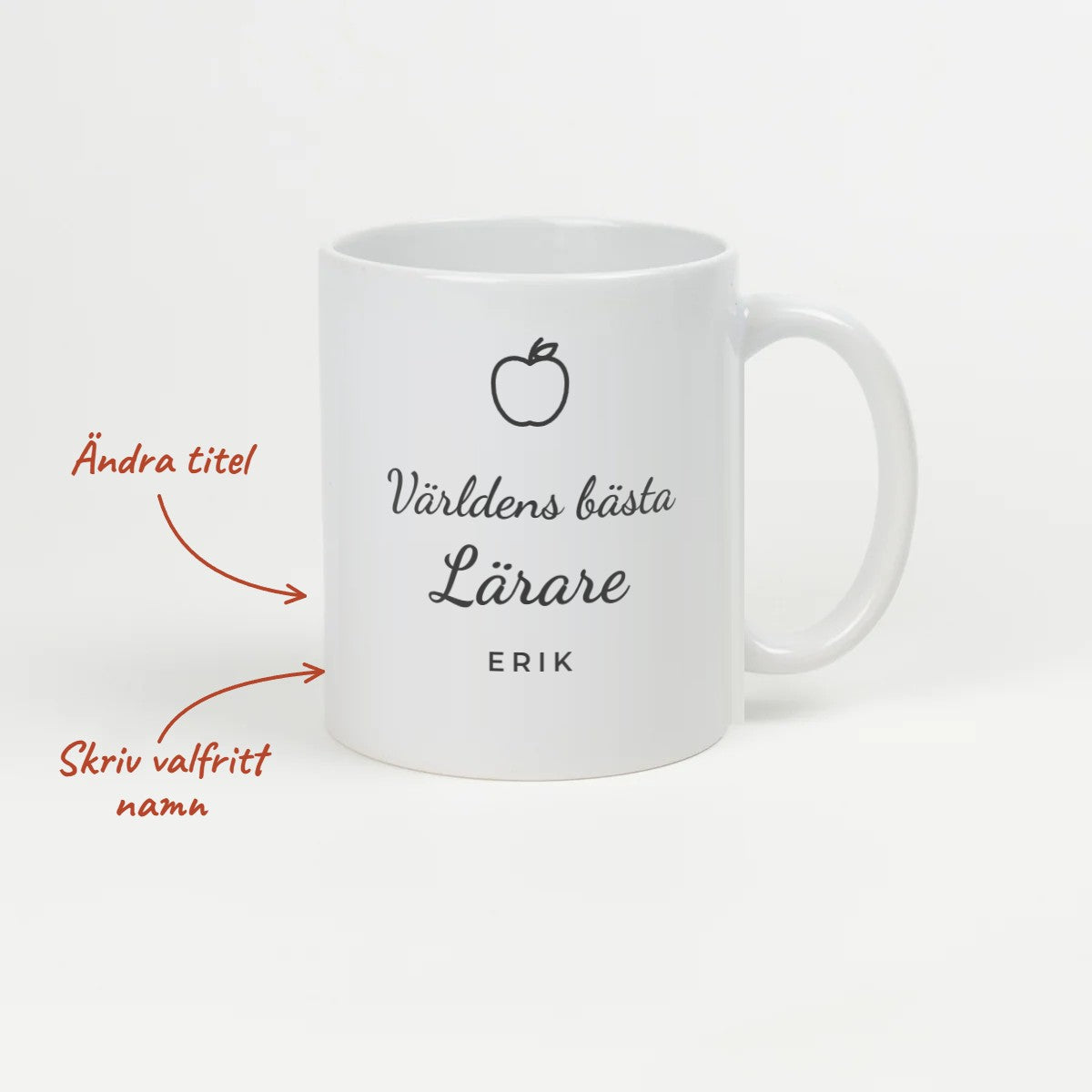 Kaffekopp Världens bästa lärare med namn