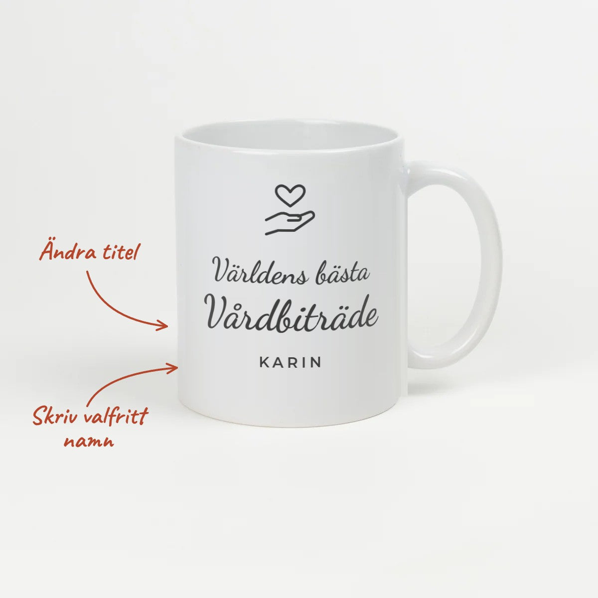 Kaffekopp Världens bästa vårdbiträde med namn